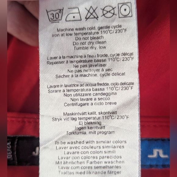 J. Lindeberg Athletic Pants Red Size 32 - Picture 13 of 16